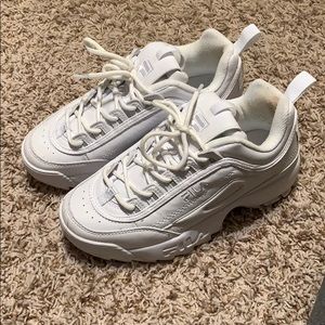 FILA disruptor in all white